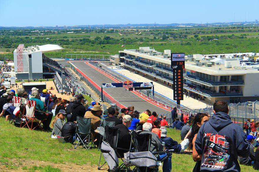 COTA MotoGP start finish line