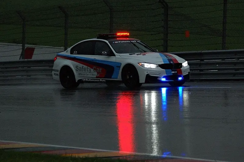MotoGP safety car in the wet at Sachsenring
